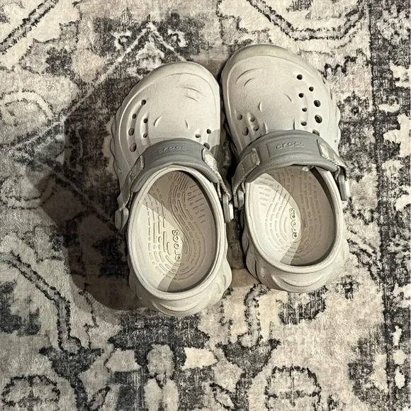 CROCS Kids' Light Gray Sandals - Picture 2 of 5
